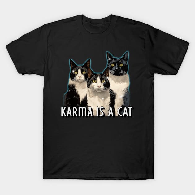 Karma is a Cat T-Shirt by Internal Glow